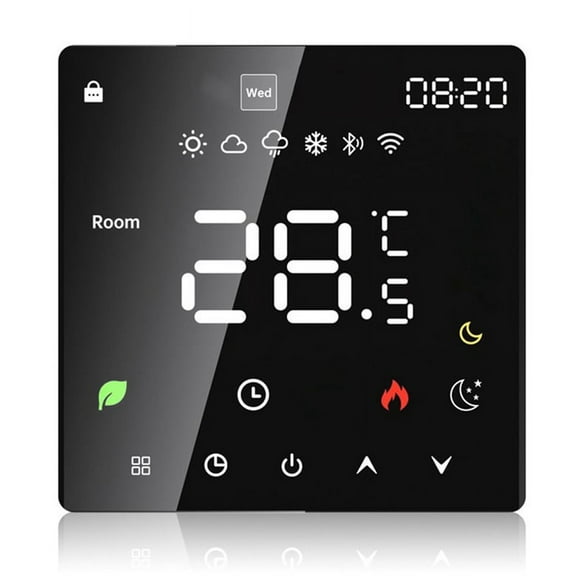 WIFI Graffiti Touch Screen Heating Thermostat Smart Thermostat WIFI Black 3A Plumbing/Wall Hanging Boiler