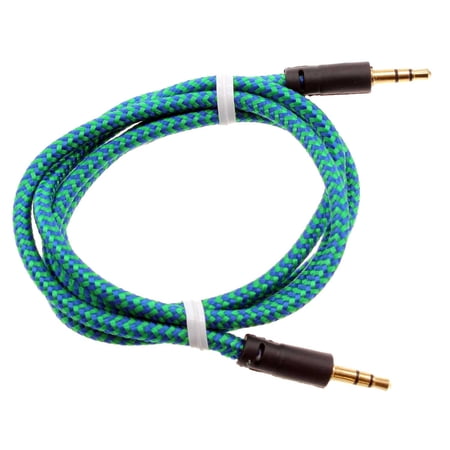 3.5mm Aux Cable Adapter Car Stereo Aux-in Audio Cord Speaker Jack Wire Green R4X for BLU Vivo XL4 X5  Life One X3  Studio X8 HD Touch  Pure View  R1 Plus  Go  X2 Play S  HD price history on PriceWatchPro