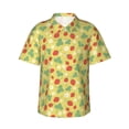 thumbnail image 2 of Goofa Floral Strawberr Hawaiian Shirt for Men, Unisex Summer Beach Casual Short Sleeve Button Down Shirts,Aloha Tropical Floral print shirt-Small, 2 of 9