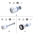 thumbnail image 4 of Aireado del grifo 360 grados Presión giratoria Impulsión de agua ajustable Lavable Fregadero lavable Grifo Bubbler Pulverizador Accesorio Transparente Inevent HA012280-03, 4 of 7