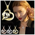 thumbnail image 2 of Chaîne Collier Bijoux Femme Pendentif Pandas Collier Mode Pandas Cœur Clavicule Colliers Pendentifs, 2 of 6