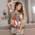 thumbnail image 3 of Logiee Hello Fall Gnomes Print Nightgowns for Women,Soft Short-Sleeved Lightweight Sleepwear, Loose Sleepshirts, 3 of 6
