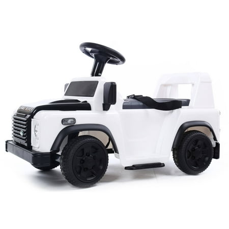 Land Rover Battery-Operated Ride-On, White