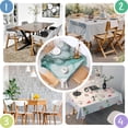 thumbnail image 4 of Green Gray Marble Pattern Square Tablecloth,Waterproof Square Table Cover,Wipeable Spillproof Washable Table Cover for Home Kitchen Party Decor 42"X42"(107x107cm), 4 of 6