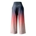 thumbnail image 5 of Fiaer,Oversized Loose Fit Palazzo Pants for Women,Ladies High Waist Stretch Trousers,Womens Color Blocking Trendy Comfy Slacks with 2 Pockets Grey L, 5 of 5