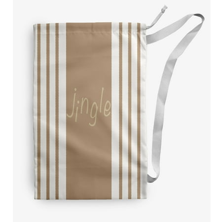 

Simply Daisy Jingle on a Stripe 18 x 29 inch Gold Laundry Bag
