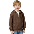 thumbnail image 5 of Fall Outfits Boys Casual Long Sleeve Sweatshirt Loose Zip Up Hoodie with Pockets Size 4-14, 5 of 6