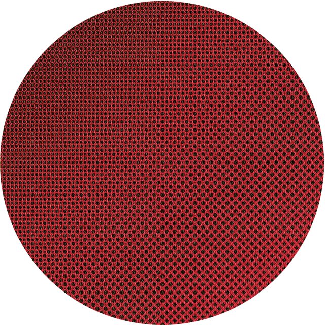 Ahgly Company Tapis Rond Lavable en Machine Intérieur Transitionnel Rouge Nuit, 4 Pieds Rond