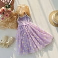 thumbnail image 2 of NIEWTR Robe Tutu à Volants Scintillante pour Filles, Fête d'Anniversaire, Demoiselle d'Honneur, Mariage, Tout-Petit, Robe de Gala Formelle (Violet, 5-6 Ans), 2 of 4