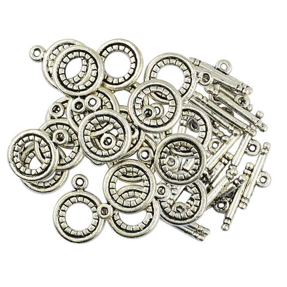 EHJRE 20 Sets Antique Alloy OT Toggle Clasps Jewelry Findings for DIY Craft