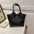 thumbnail image 1 of Bolso informal de color sólido rómbico de gran capacidad para mujer, bolso de otoño para mujer, bolso de hombro debajo del brazo, bolso de mano, 1 of 6