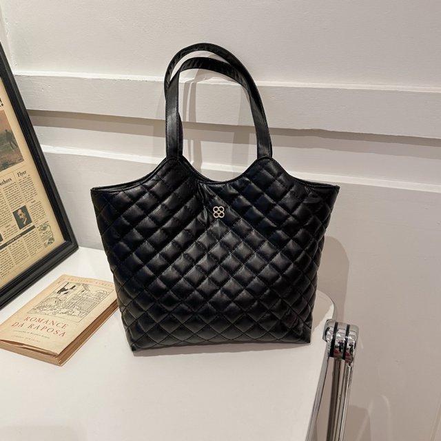 Bolso informal de color sólido rómbico de gran capacidad para mujer, bolso de otoño para mujer, bolso de hombro debajo del brazo, bolso de mano