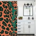 thumbnail image 6 of Leopard Print Pattern Shower Curtain for Bathroom with 12Hooks, Polyester Fabric Thick Shower Curtain Washable Waterproof Curtain, 6 of 8