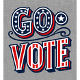thumbnail image 2 of Go Vote! Adult Heather Gray Crew Neck Short Sleeve Tee-Medium, 2 of 4