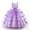 Purple, variant on Kids Girls Elegant Floral Embroidered Dress Layered Tulle Puffy Evening Gown with Bowknot for Formal Events