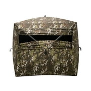 Barronett Blinds Wide Side 95, Portable Hub Blind, Side by Side, 2-Person, Crater Harvest, WS95CH