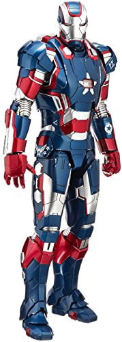 Hot Toys Iron Patriot 1/6 Scale Action Figure - Iron Man 3 Movie Masterpiece With LED Light-Up Features