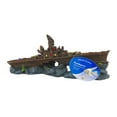 thumbnail image 3 of Penn-Plax Deco-Replicas Sunken Battleship Aquarium Decor– Small Resin, 3 of 5