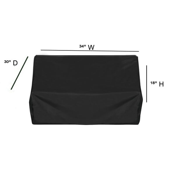 Built in Gas Barbecue (34W x 30D x 18H) BBQ Grill Cover For Any Outdoor Grill.