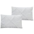 thumbnail image 3 of Luxury Oxford Pinch Pleated Down Alternative Comforter Set With Bed Skirt- White - King Size, 3 of 4