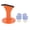 Orange, variant on Manual Log Wood Kindling Splitter Wedge Forged Steel Splitting Tool with Safety Work Gloves for Backyard Stoves, 17x14x14 Inches / 43.2x35.6x35.6 cm, Orange