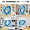 thumbnail image 5 of Teal Blue Ombre Marble Kitchen Curtains Window Panels, Abstract Art Marble Fluid Insulated Window Treatment Curtain, Grommet Curtains for Bedroom/Living Room/Bathroom, 2 Piece 27.5"Wx39"L, 5 of 8
