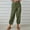 Army Green pants for women, variant on Wycnly on Sale Pants for Women Casual Pants for Womens Fashion Elastic Waist Solid Cotton Linen Long Pants Vintage Cotton Linen Loose Button Jogger Trousers with Pocket