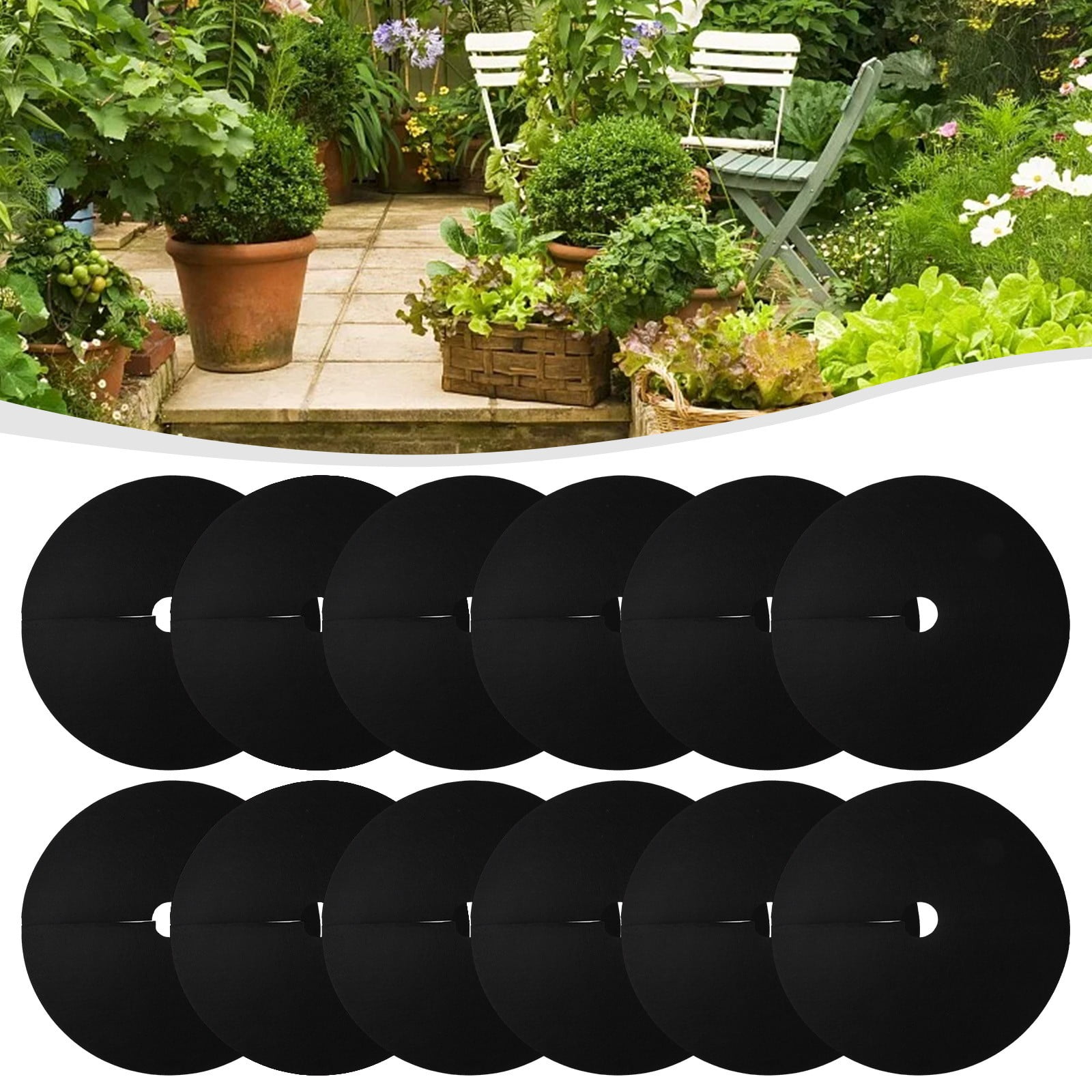 PASILI Grass Mat Grass Cloth Anti Grass Black Cloth Durable Mulch Mat Protection Tree Tree Mulch 12Pcs Garden Accessories