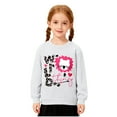 thumbnail image 2 of Blusas y camisas de cuello redondo y manga larga Zhongda Top de terciopelo de manga larga con cuello redondo estampado para niños Sudadera con capucha casual y cómoda para niños Sudadera con capucha B, 2 of 6