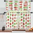 thumbnail image 3 of LALILO Kitchen Curtains and Valances Set of 3 36" Watercolor Window Treatment Tiers for Window Decor, 3 of 5