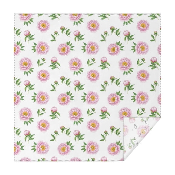 Pioneer Flower Floral Print Pattern Square Tablecloth, Waterproof Wipeable Spillproof Washable Table Cover for Home Kitchen Party Decor, 42"x42"