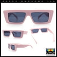 thumbnail image 3 of Womens Minimal Rectangle Cat Eye Retro Thick Plastic Urban Sunglasses Pink - Black, 3 of 8