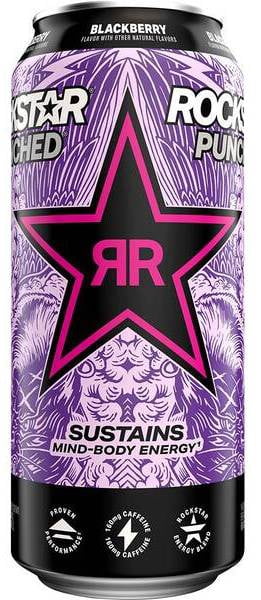 Rockstar Energy Drink Punched, 4 Flavor Variety Pack, 16oz Cans (16 Pack)