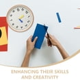 thumbnail image 3 of 5 Sets Plastic Hands Kids Clock Yellow Blue Teaching Tool for Learning to Tell Time School Classroom and Homeschooling, 3 of 9