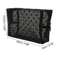 thumbnail image 3 of 1 Pc Women Mesh Cosmetic Bag for Outdoor Activities Business Travel Nylon Black-Large, 3 of 3