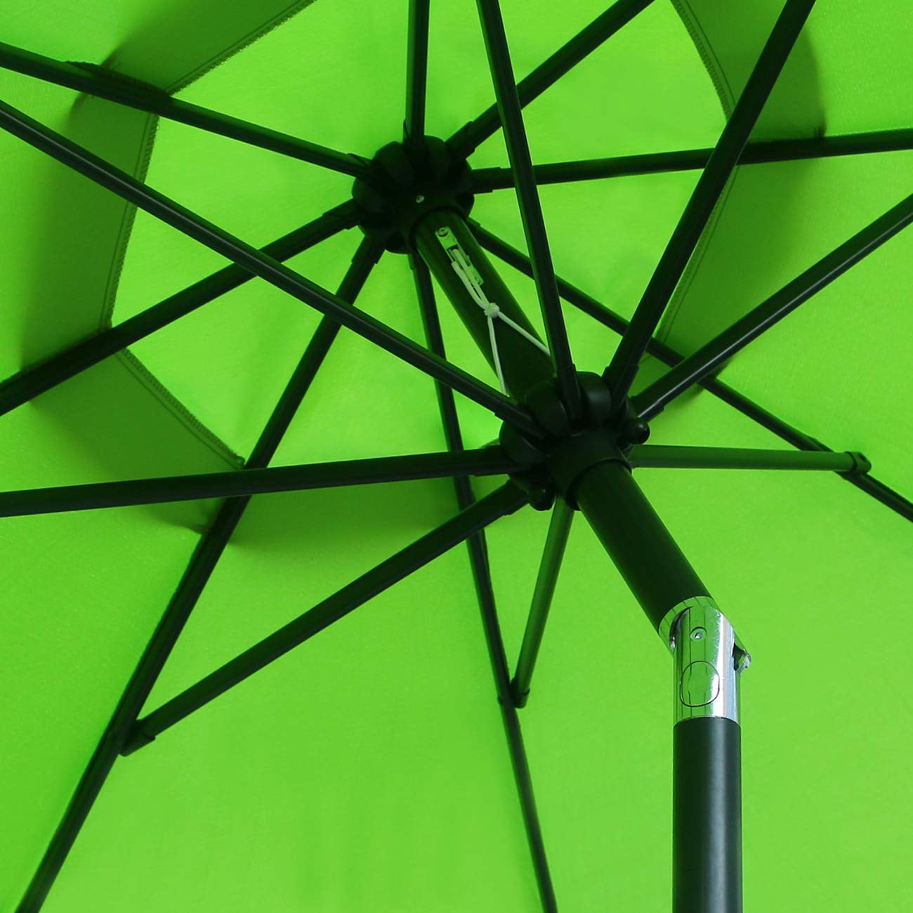 Bibana 9Ft Patio Umbrella Outdoor Table Umbrella with 8 Sturdy Ribs (Grass Green)