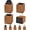 Retro Brown, variant on Bed Risers Heavy Duty, 4" H(Inner 3" H), 1" Raised Edge, Loading 2500 lbs, for King Queen Twin Full Bed Frame, 4 Pack Wooden Furniture Legs Risers for Couch Desk Table TV Cabinet, Black