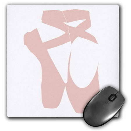 Sweet Mouse - 3dRose Pair Of Sweet Pale Pink Ballet Shoes, Mouse Pad, 8 by 8 inches