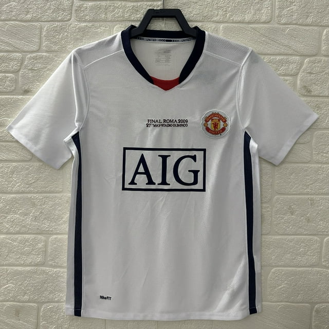 08-09 Retro Manchester United Away. Football Classic Jersey