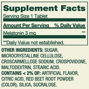 Spring Valley Fast-Dissolve Melatonin Sleep Support Dietary Supplement Tablets, Strawberry, 3 mg, 120 Count