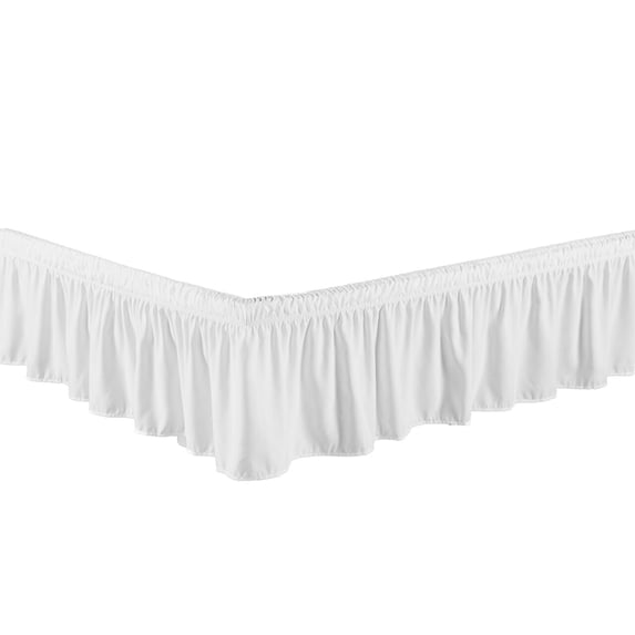 Legacy Decor Bed Skirt Dust Ruffle 100% Brushed Microfiber with 14” Drop, Queen King White