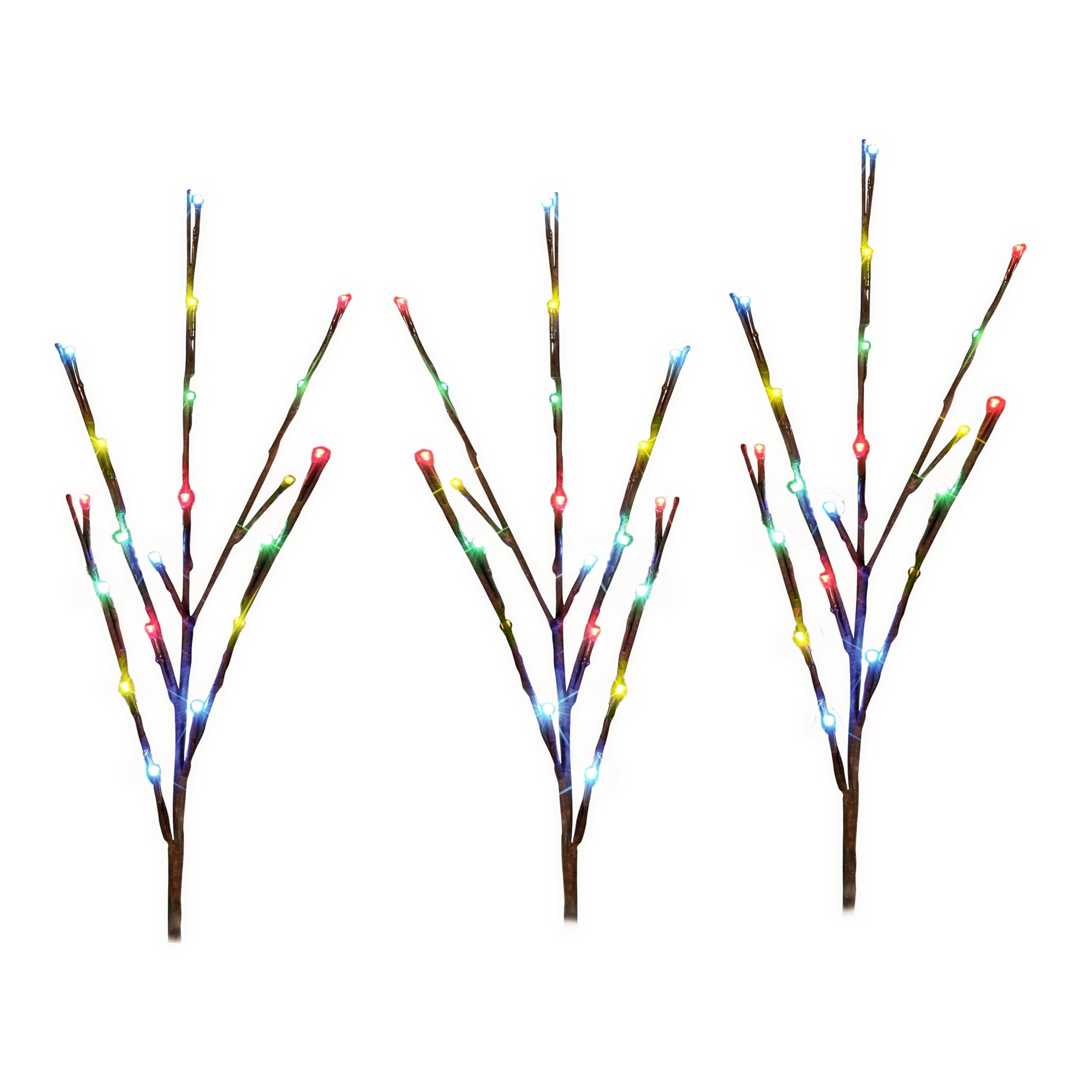 Holiday Time Set of 3 Twinkle Stakes Light, Multicolor, 3PK TWINKLE STAKES LIGHT