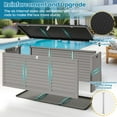 thumbnail image 5 of Seizeen 130Gal Deck Box Waterproof, Resin Outdoor Storage Box with Reinforced Frame, Patio Storage Box for Pool Accessories, Toy Storage, Cushions, Storage Bench Up to 600lbs, 5 of 10