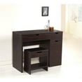 thumbnail image 4 of Bowery Hill Wood Walnut Vanity Set Rectangular Lift-Up Storage 27.88"W x 36.65"D x 15.71"H Unassembled, 4 of 6