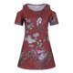 thumbnail image 3 of Camisetas de verano para mujer Túnica de manga corta con tiras y hombros descubiertos Fridja  nalpqowj5590, 3 of 9