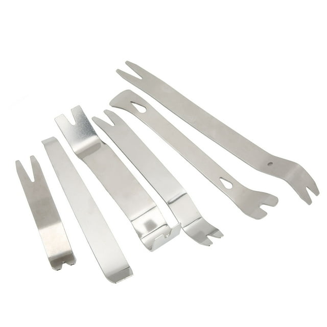 Herramienta para quitar clips de coche, 6 piezas, herramienta para quitar molduras de coche, herramienta para quitar sujetadores de coche, herramienta de palanca para estéreo de coche, diseño elevado