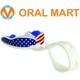 thumbnail image 3 of Oral Mart American Flag Strapped Sports Mouth Guard (Ice Hockey/Football/Lacrosse) - Mouthguard with Strap for Football, Hockey, Lacrosse, College Football (with Free Case), 3 of 7