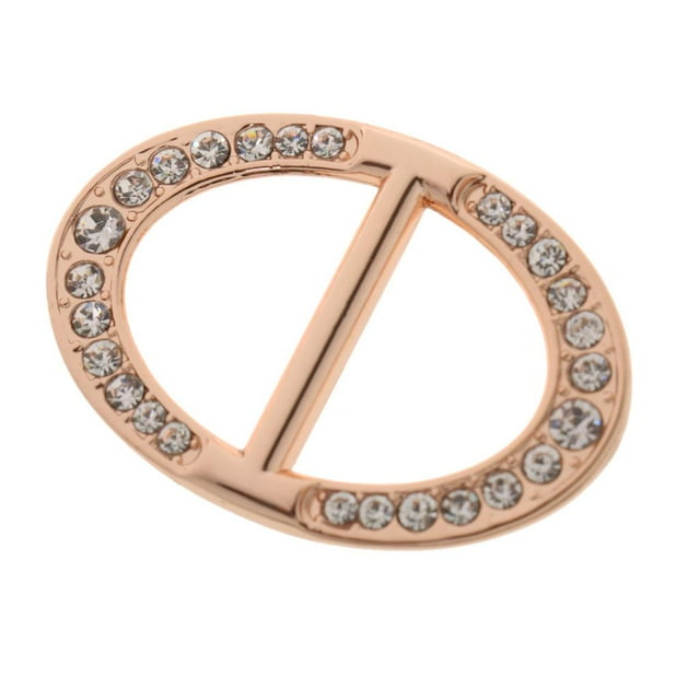 Crystal Rhinestone Oval de La Bufanda Del Sostenedor de La Hebilla de Las Mujeres Jewery de oro and rosa jinwen Titular de la bufanda