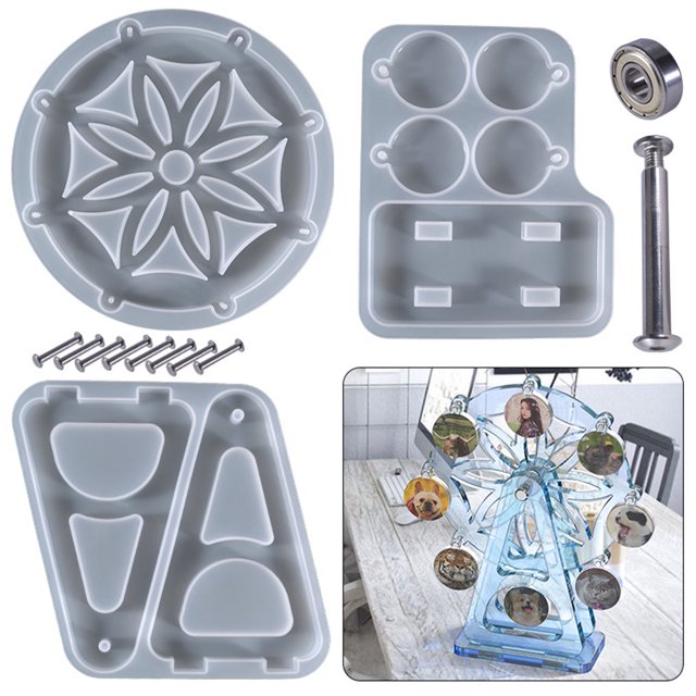 Jewelry Silicone Mold,DIY Crystal Drip Rubber Silicone Mould Ferris Wheel Pendulum Smart Functionality