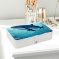 thumbnail image 6 of Whale Earring Organizer Jewelry Box Necklace Organizer PU Leather with Removable Compartment Portable, 6 of 6